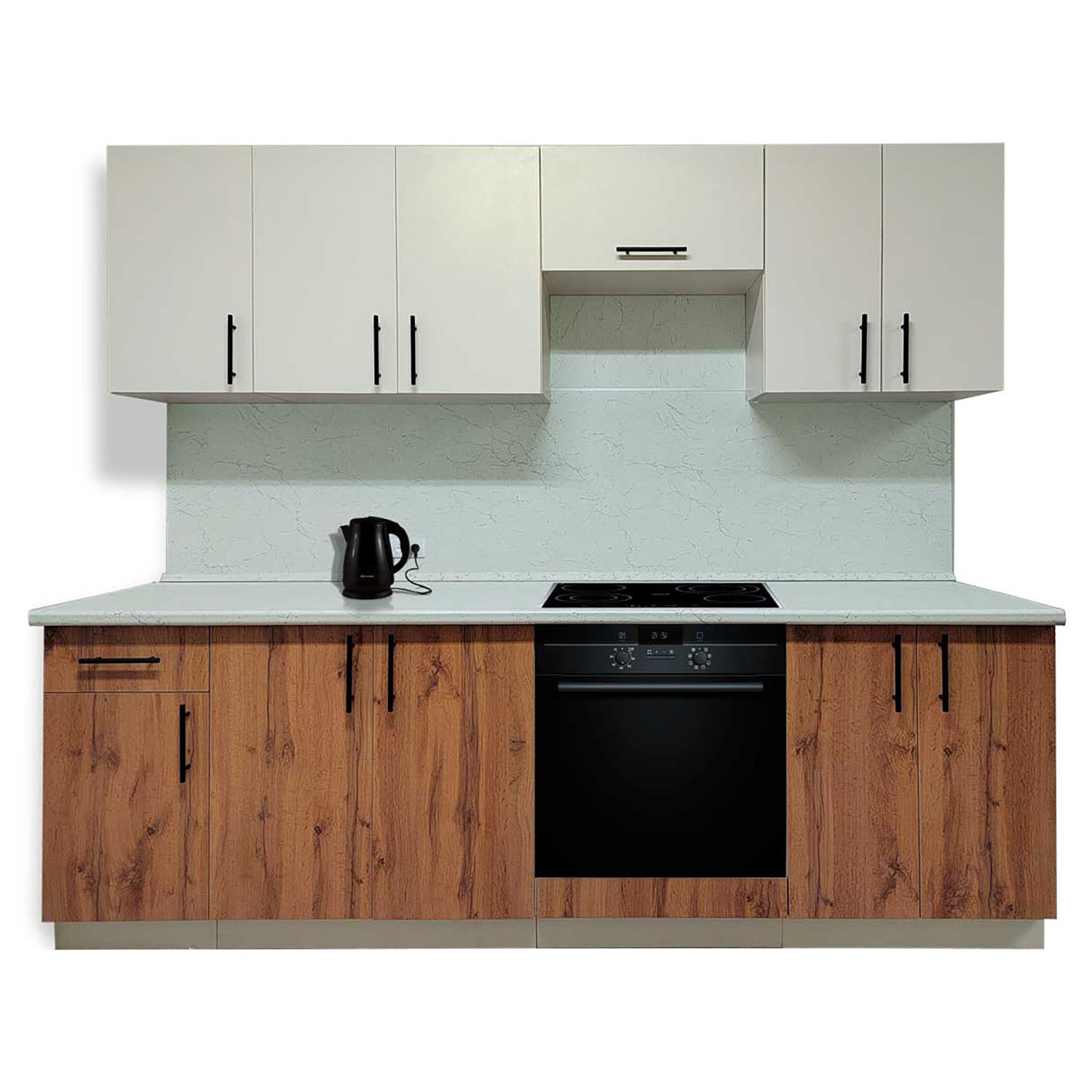 Шкаф напольный 400х850х480 мм BROZEX-WOOD Viola, с ящиком, белый / дуб вотан