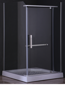 Уголок душевой 90х90х195 мм Verner Sanitary Ware 817S, стекло прозрачное, с поддоном