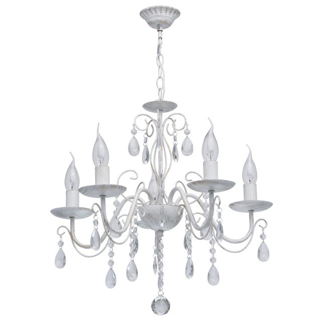 Люстра De City Аврора, E14, 5 ламп, 60 Вт, цвет белый Люстра De City Аврора, E14, 5 ламп, 60 Вт, цвет белый