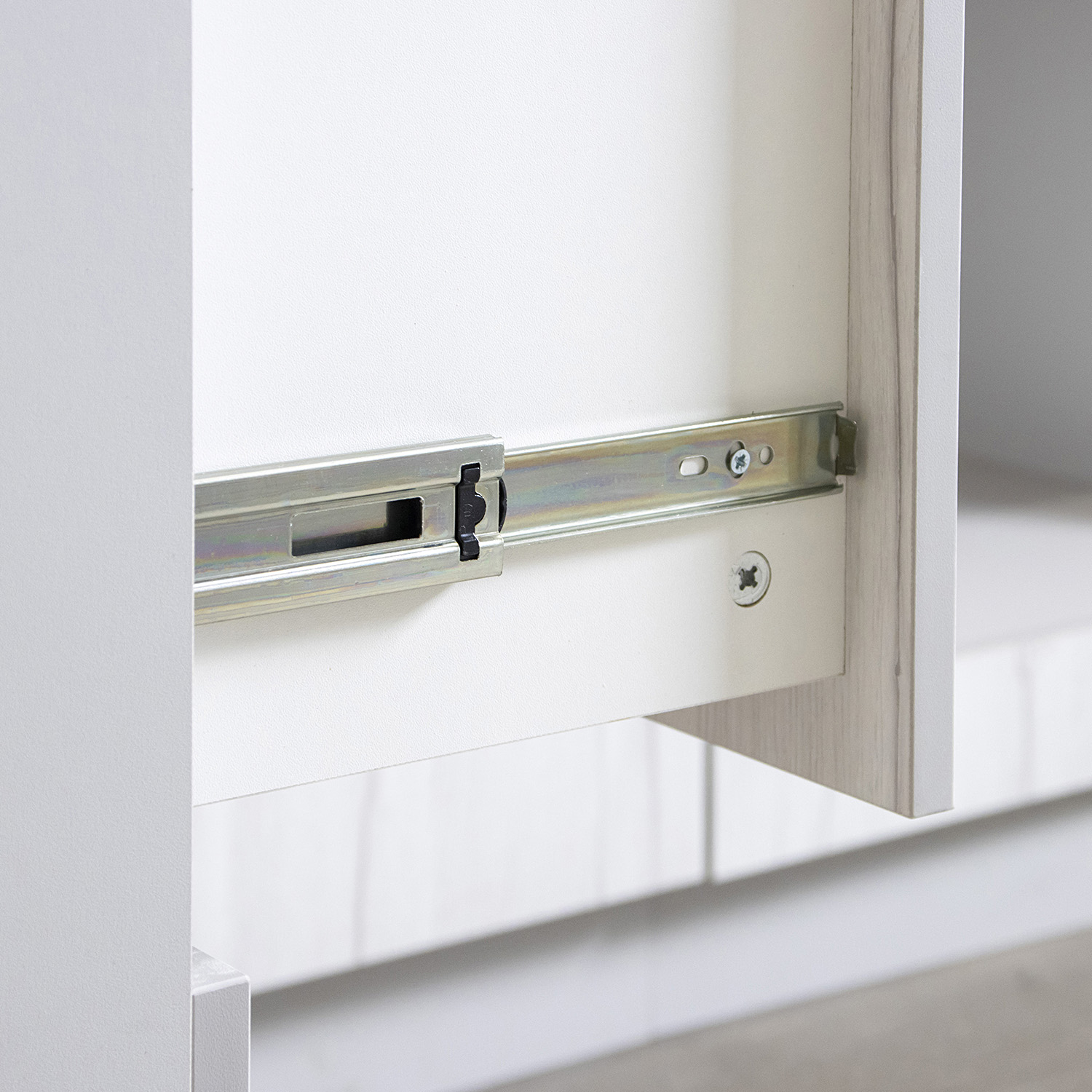 Шкаф напольный 600х850х600 мм BROZEX-WOOD Camellia, с двумя ящиками, серый / юта