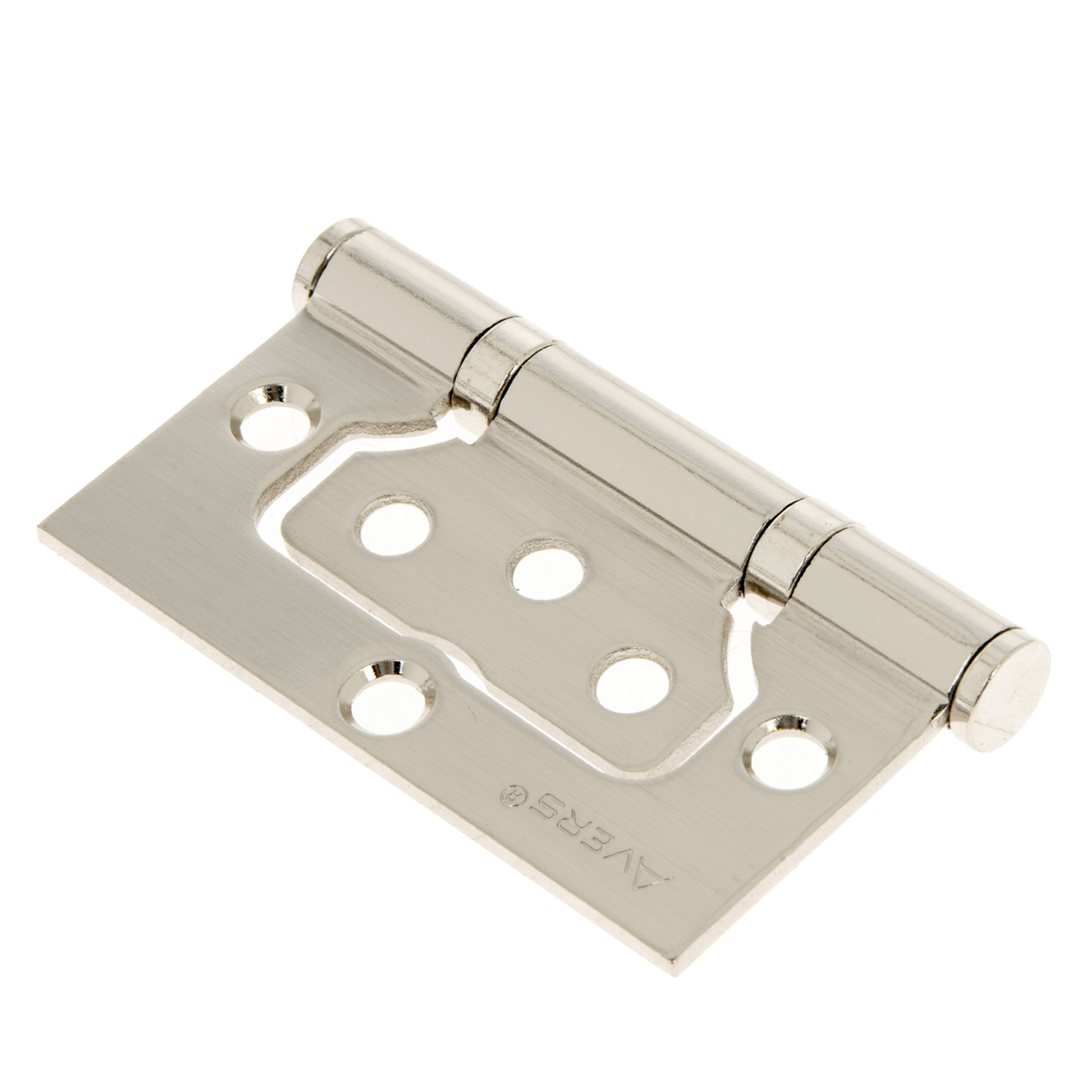 Петля без врезки 75*63*2,5мм НИКЕЛЬ матовый NIS (комплект 2шт.) AVERS *1/6/48