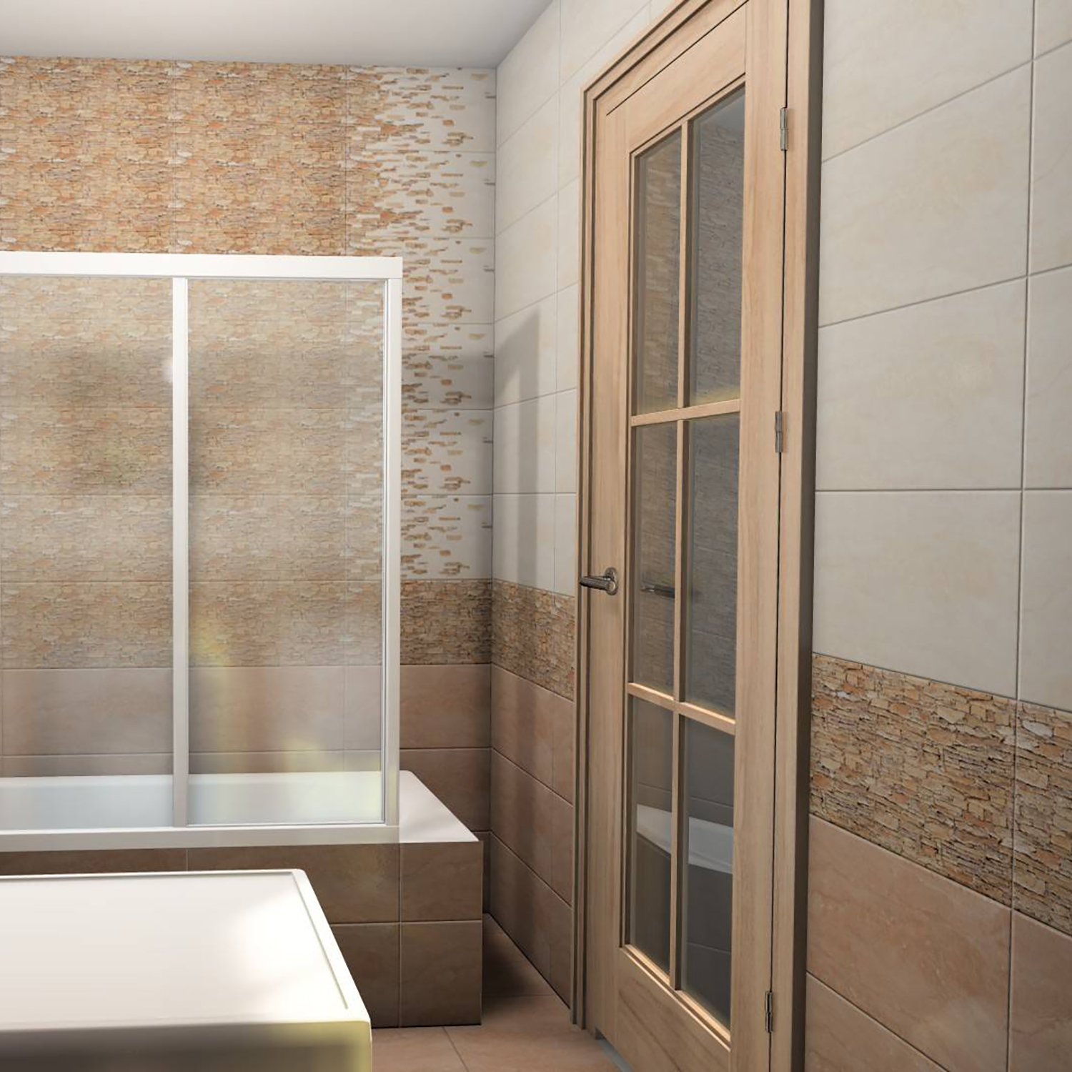 яяяДекор Травертин Французский переулок Камень 1 250*500 2550-105/1В VINCHI *1/7