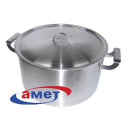 Кастрюля нерж. 9,0л с Теплораспред. дн, d28см, выс.16,4см, d дна 26см, объемн.руч 1с2376 (Аша) *1/2