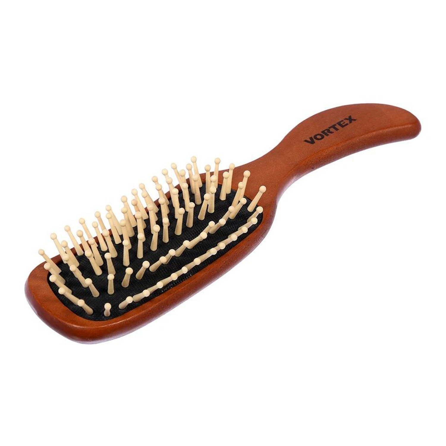 яяяРасческа деревянная, массажная, 23,5х6х3,5 см, "волна", с деревянными зубчиками "VORTEX" / 30