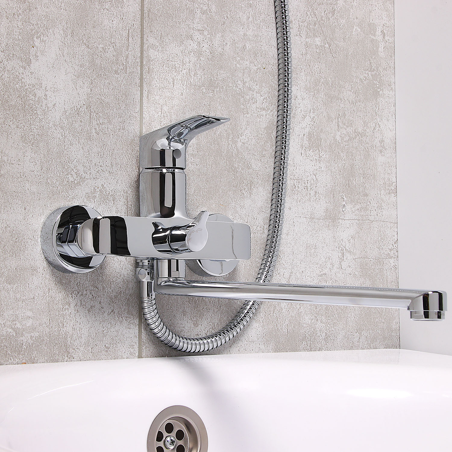 Смеситель д/ванны DEVIDA коллекция GEMMA однорычажный, длинный излив DVS1423-15 *1/10