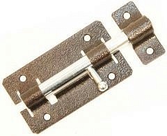 Задвижка дверная круглая ЗД-01 антик бронза б/ш кругл.ригель КУНГУР *1/20