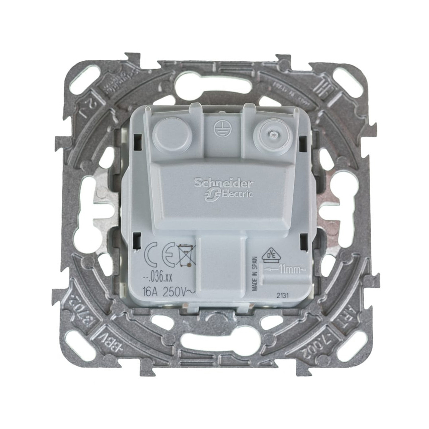 Механизм розетки "Unica" 1-м. белый с/з  SchE MGU5.036.18ZD   *1