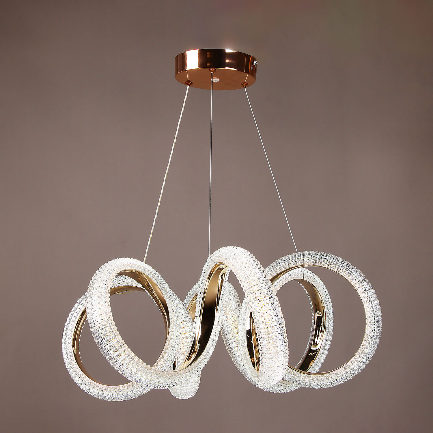 Светильник подвесной светодиодный 9232/140W Gold  530 мм 3 реж., пульт S=20м2  VERNER LIGHTING *1