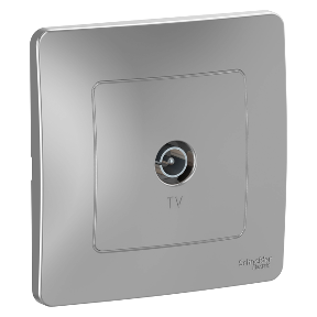 Розетка "BLANCA" СП TV алюминиевый BLNTS000013  *1/12
