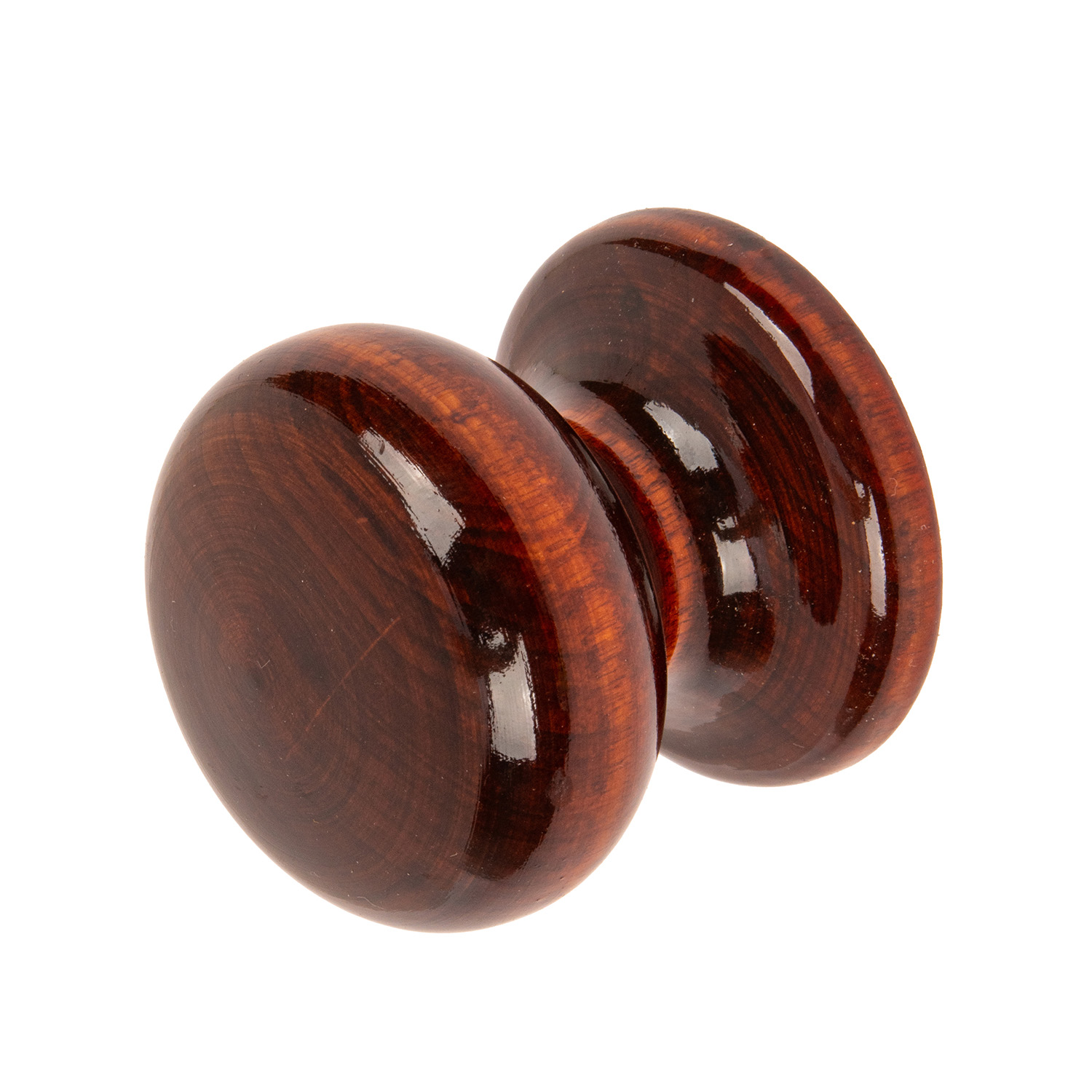 Ручка КНОПКА  дерево липа глянцевая тёмная (МТ1) *1/30