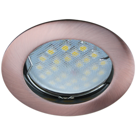 Светильник встраиваемый MR16 DL100 GU5.3 Ecola литой Черненая Медь 24x75 FR1601EFF *10/100