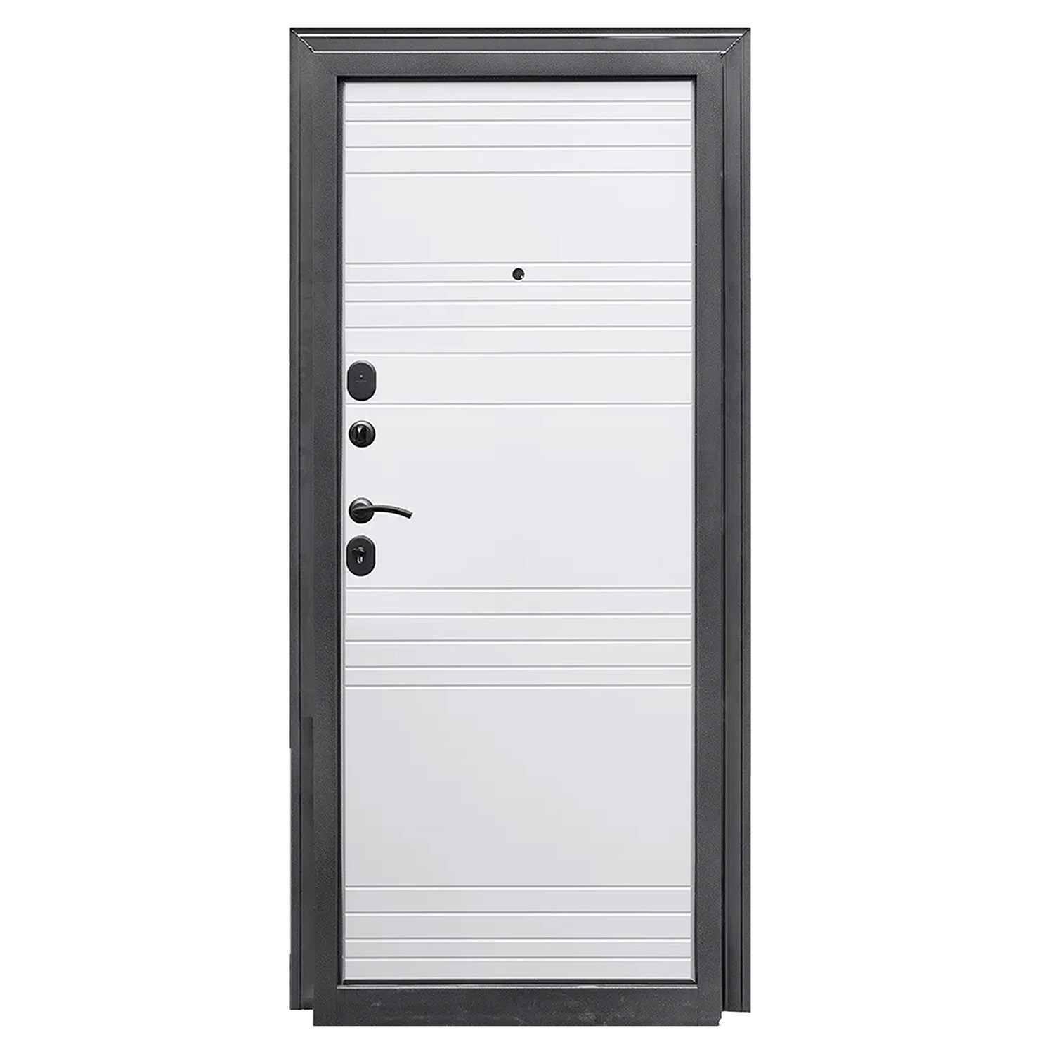 Дверь входная 2050х860х80 мм Форпост Олимп, левая, белый софт