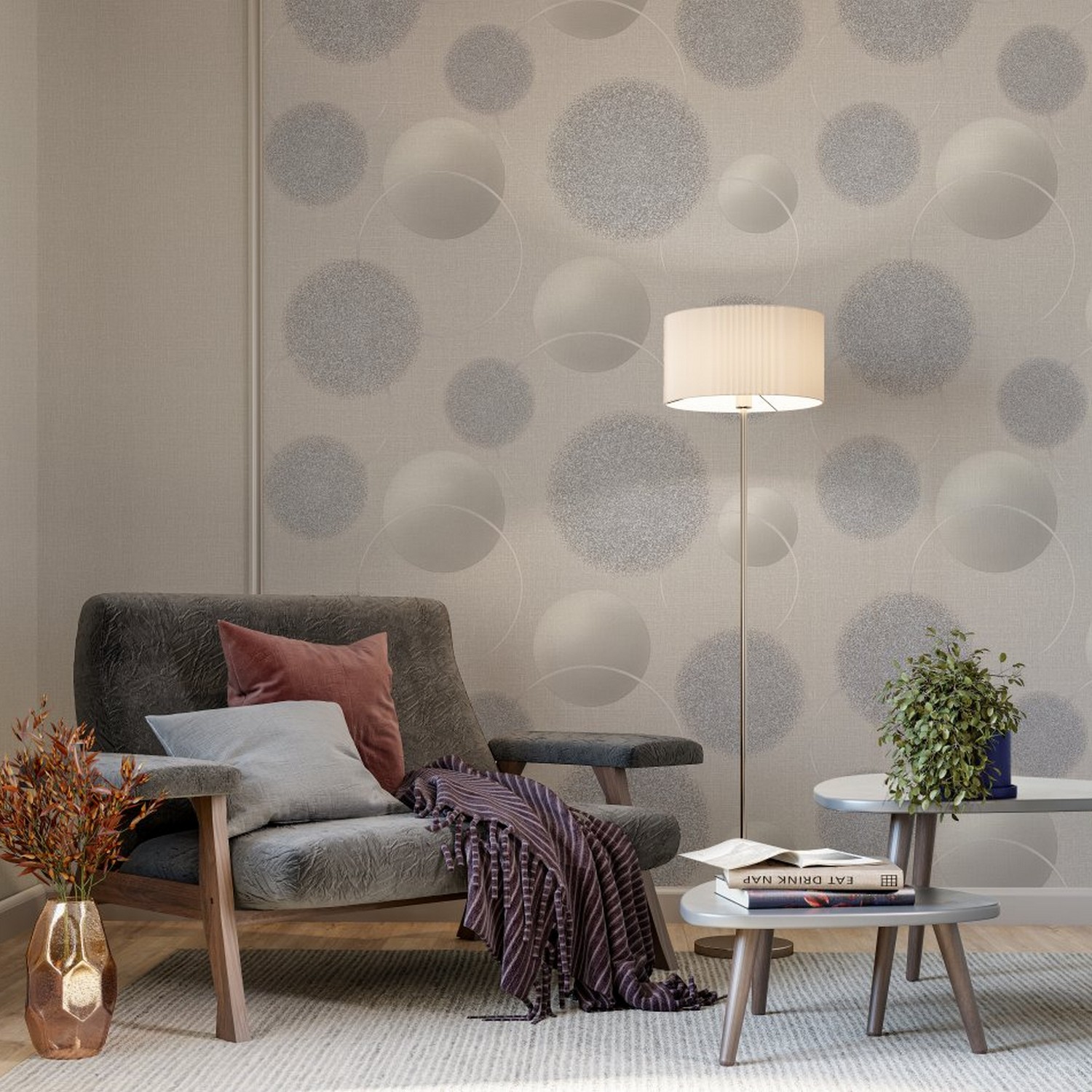 Обои флиз "Палитра" Oliver 2 (сер.) VV72496-48  1,06*10м *1/6