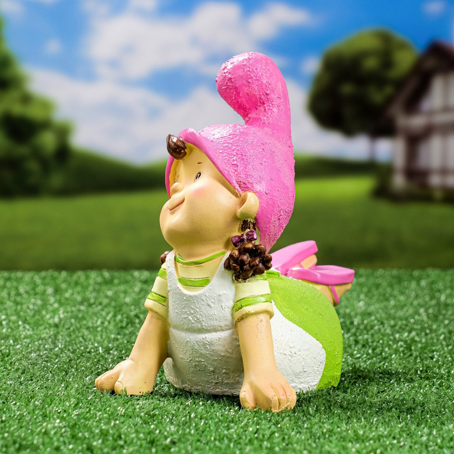 Садовая фигура "Девочка-гномик" 13x19x19см 7751170 Садовая фигура "Девочка-гномик" 13x19x19см 7751170