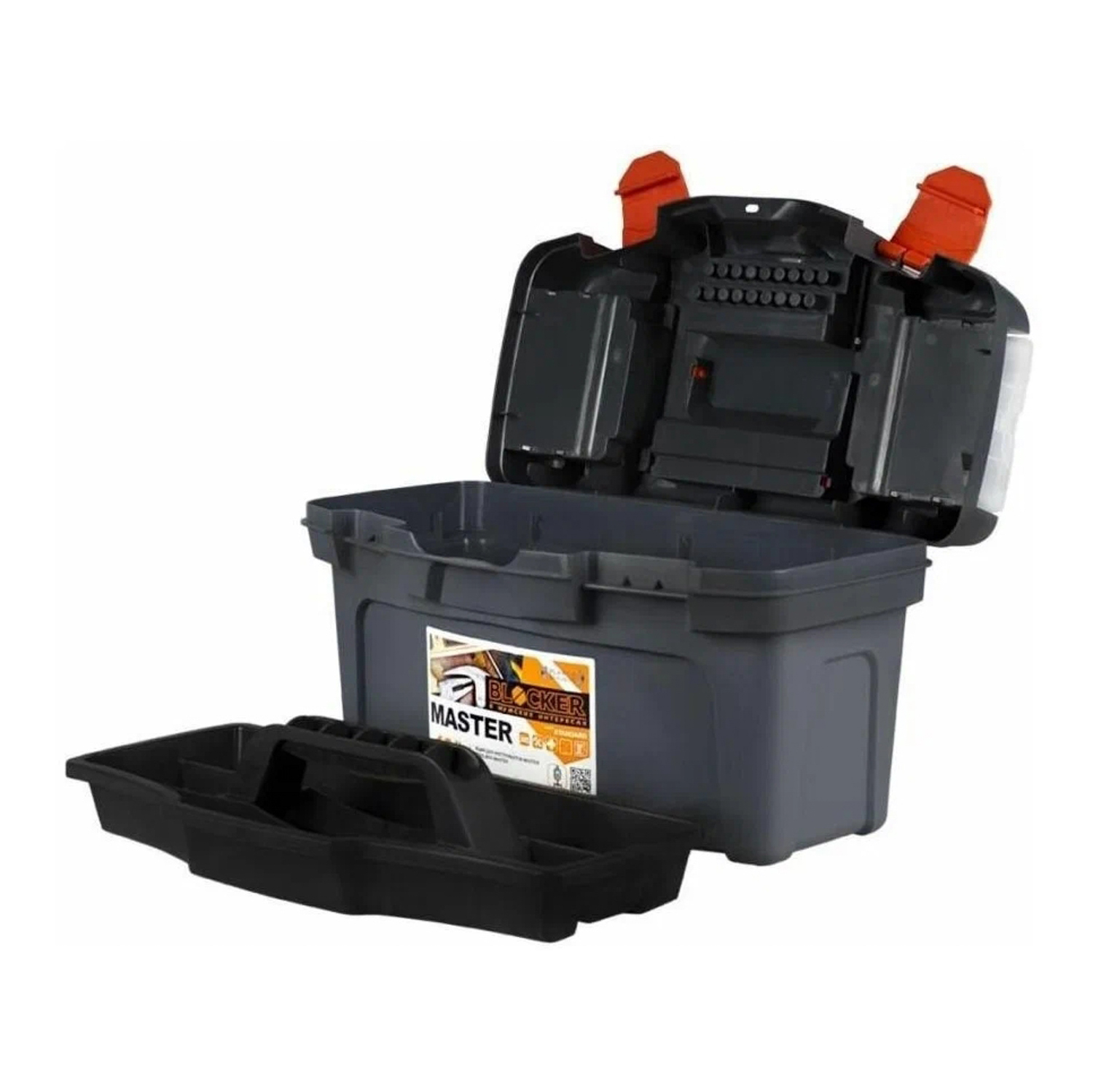 Ящик д/инструмента пластм. "Blocker Master 16" черный/оранжевый BR6004ЧРОР *1/8 Ящик д/инструмента пластм. "Blocker Master 16" черный/оранжевый BR6004ЧРОР *1/8