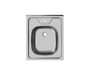 Мойка нерж.накладн.500х500х150мм 0,5 мм без сифона, выпуск 1 1/2" *1/18