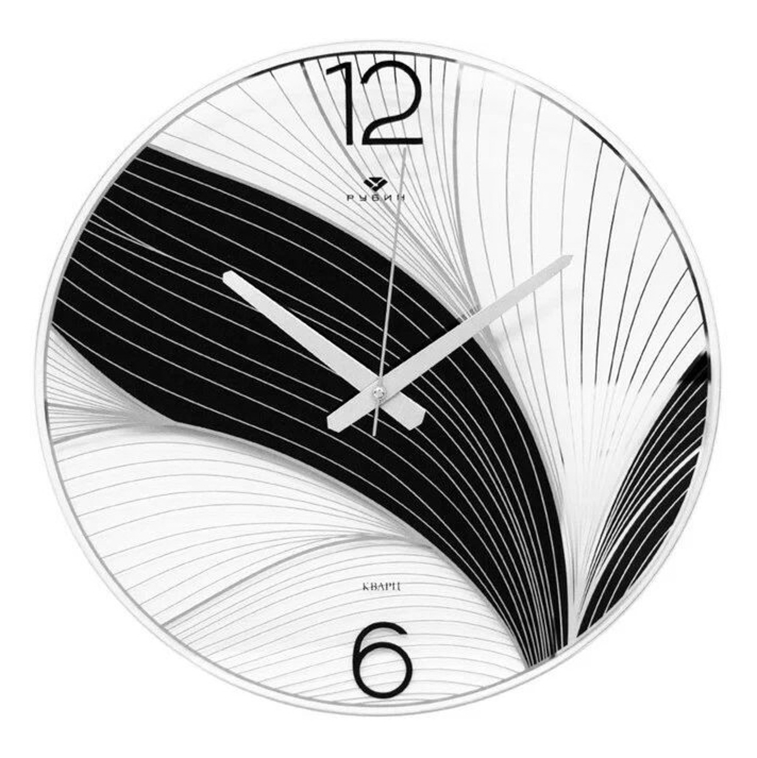 Часы настенные, серия: Интерьер, "Черный лотос", плавный ход, d-39 см 9467907