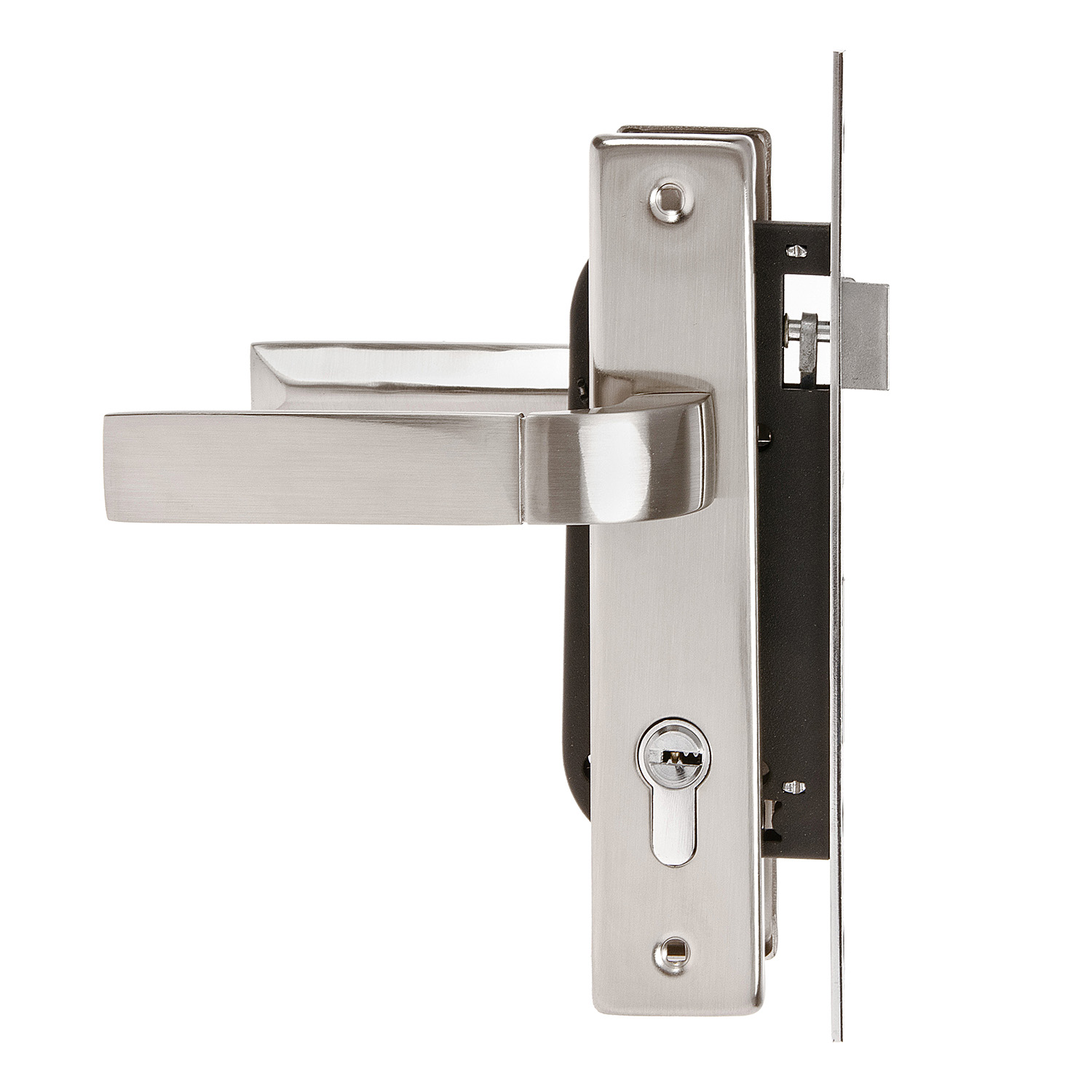 Замок врезной 70мм никель матовый N107 Нора-М *1/20