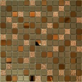 Мозаика 30.5х30.5 см Гранит Холл LAD 12, 0.09 м², стекло, светло-коричневый