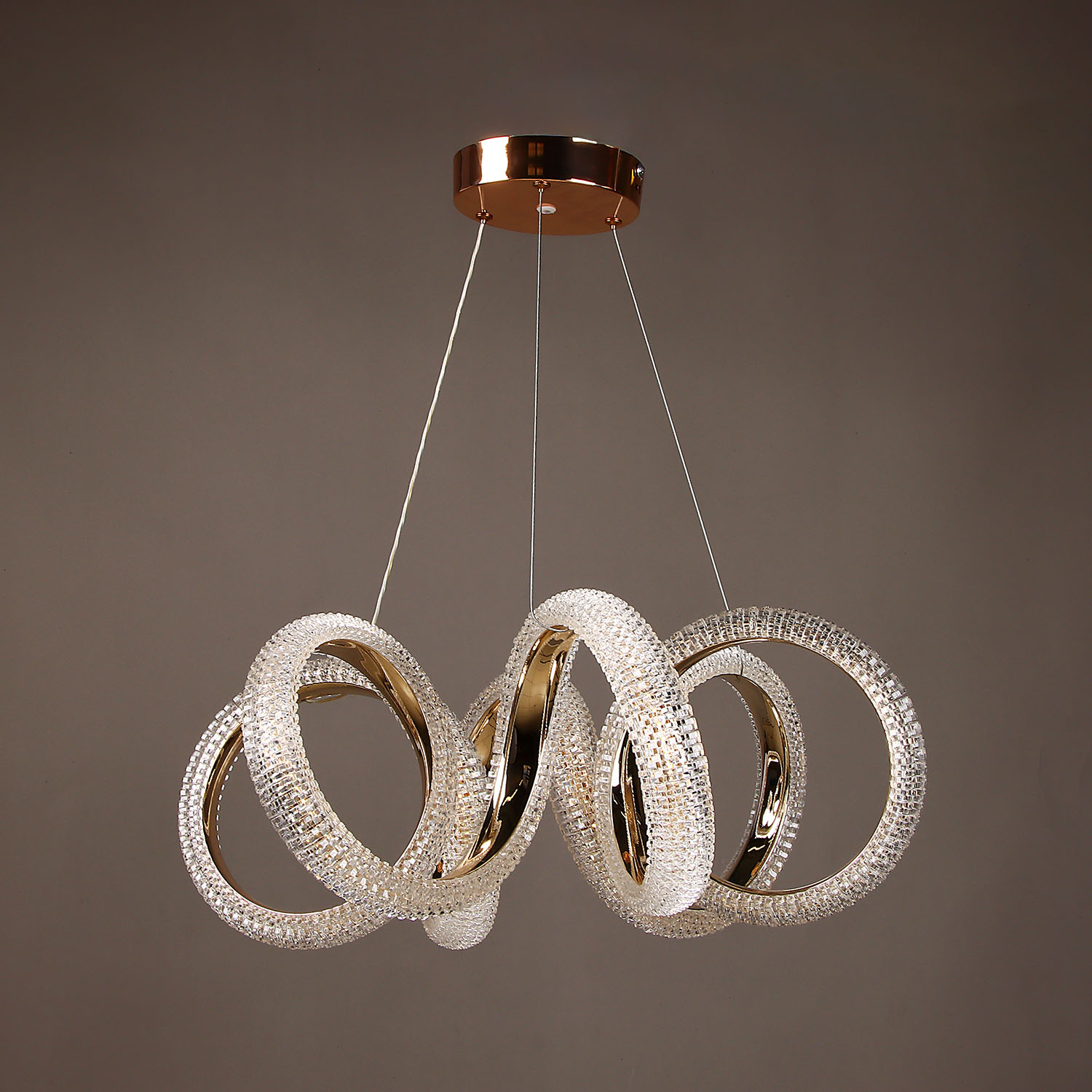 Светильник подвесной светодиодный 9232/140W Gold  530 мм 3 реж., пульт S=20м2  VERNER LIGHTING *1