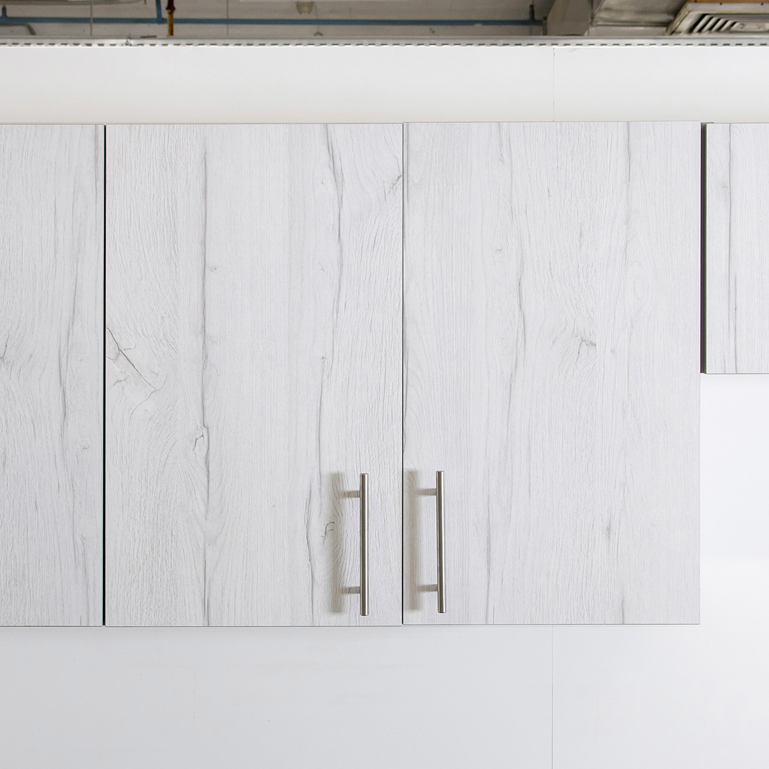 Шкаф навесной 800х676х290 мм BROZEX-WOOD Camellia, с двумя дверцами, серый / юта