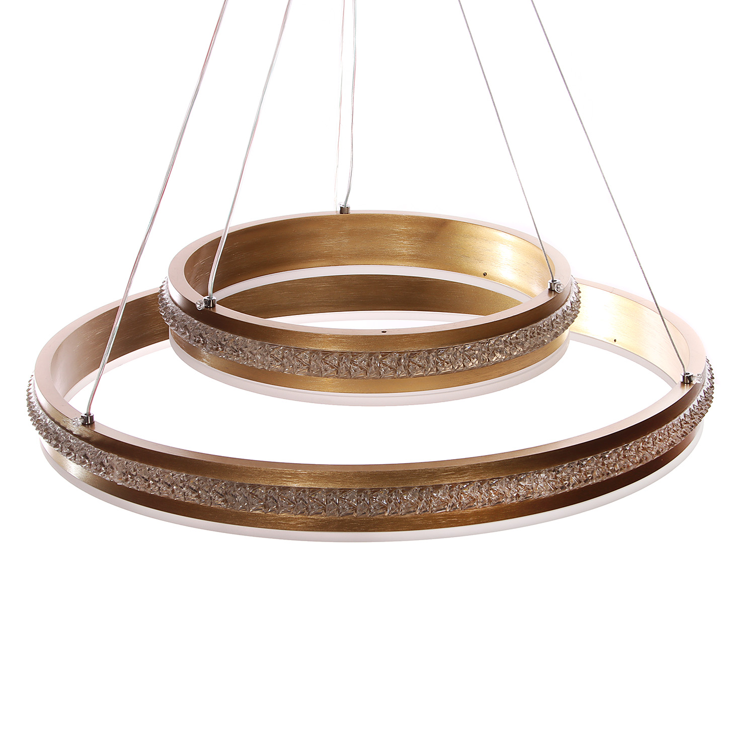 Люстра YH556/2 WT+ GD LED 3000К-6500К (h=700, d=500) пульт VERNER LIGHTING *1