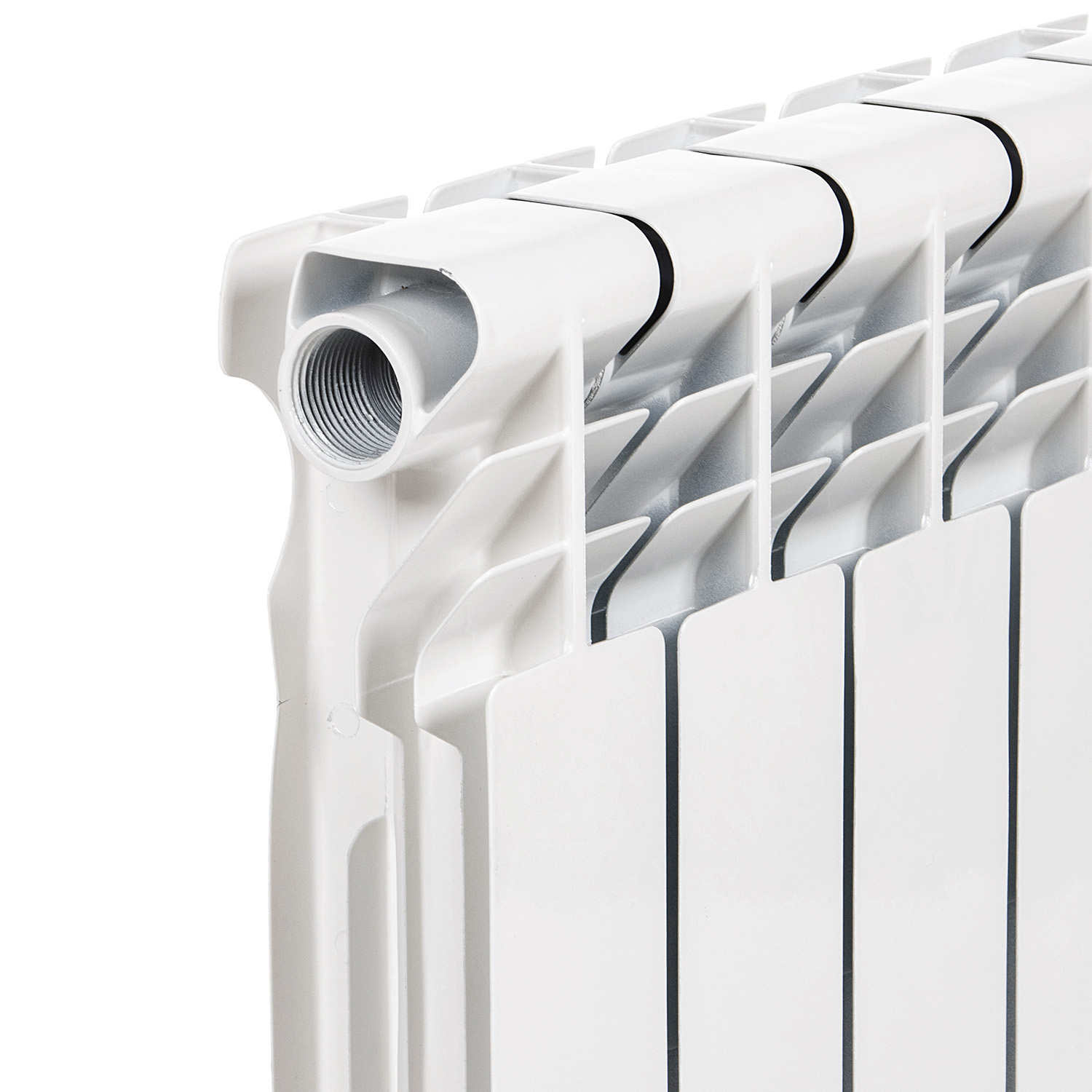 Радиатор алюминиевый 10 секций STI, 350 мм, белый