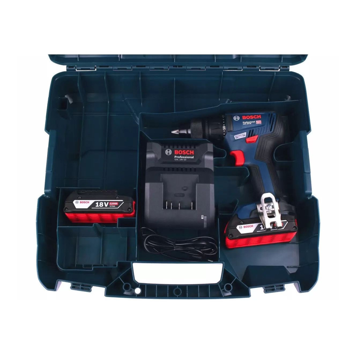 Дрель-шуруповерт 18В 2скор.0-460/0-1800об/мин 50Нм 2Ач (без АКБ и ЗУ) LI-ION GSB 18V-50 BOSCH *1 Дрель-шуруповерт 18В 2скор.0-460/0-1800об/мин 50Нм 2Ач (без АКБ и ЗУ) LI-ION GSB 18V-50 BOSCH *1