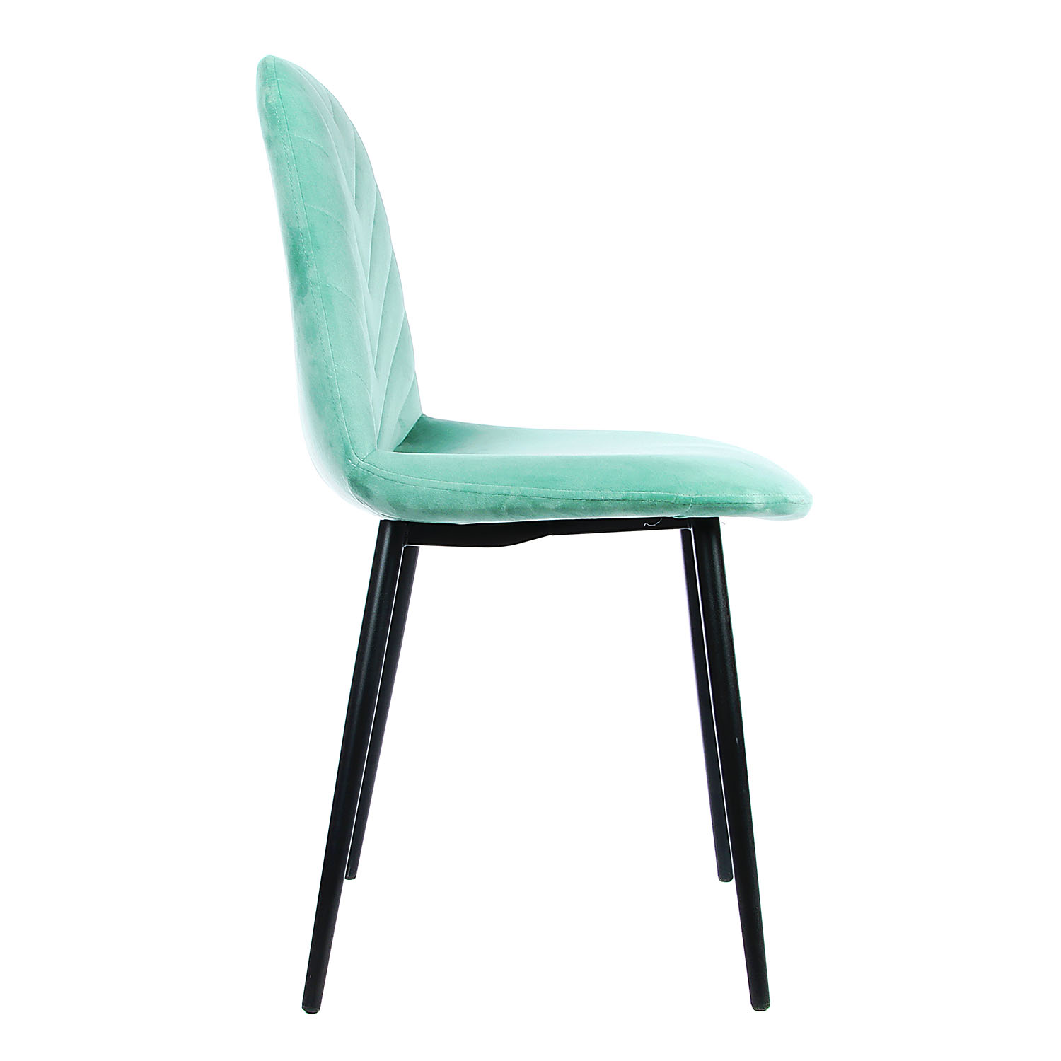 Стул FORPOST Малибу 44x84x38 см, велюр конфетти аквамарин, голубой