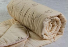 Одеяло Овечья шерсть 140*205см зимнее, чехол п/э, сумка, Сонечка Адамас *1/10