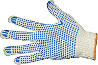 Перчатки ХБ с ПВХ точ 10кл (4 нити) 39гр белгол