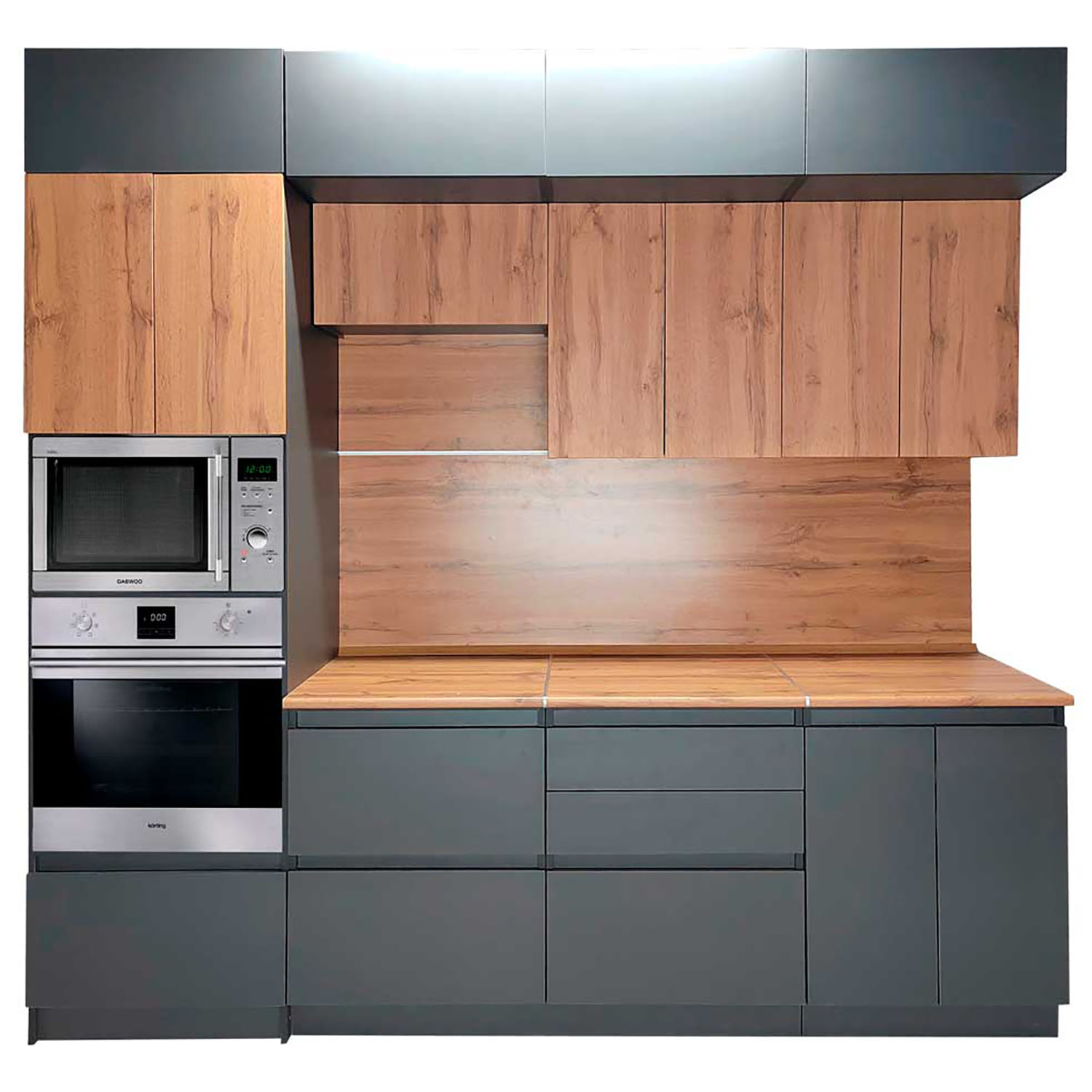 Шкаф напольный 600х850х600 мм BROZEX-WOOD Next, с тремя ящиками, графит