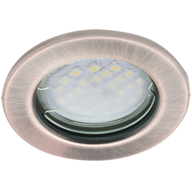 Светильник встраиваемый MR16 DL90 GU5.3 Ecola плоский Черненая Медь FA1611EFY *10/200