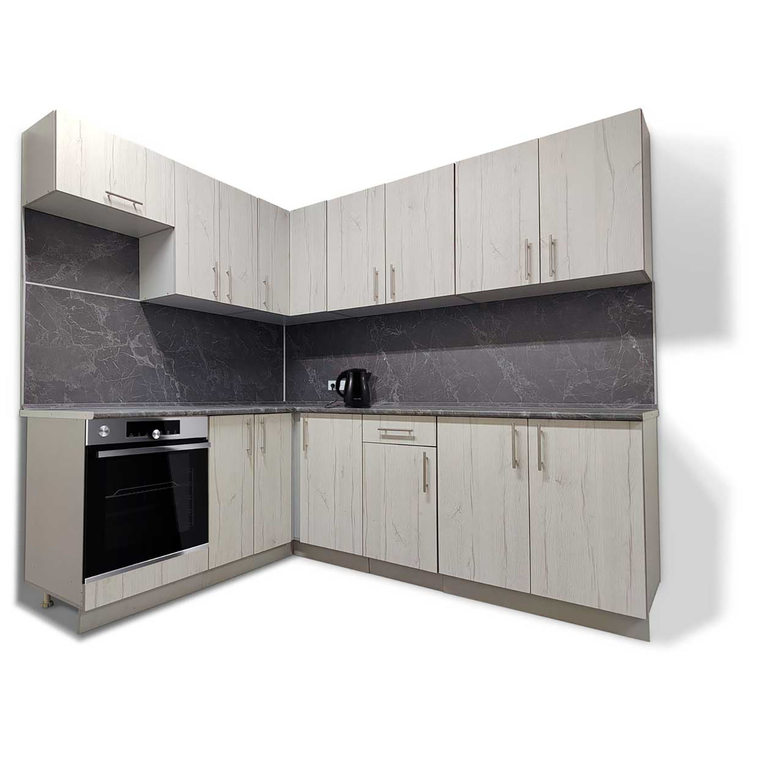 Шкаф напольный 600х850х600 мм BROZEX-WOOD Camellia, с двумя дверцами, с ящиком, серый / юта Шкаф напольный 600х850х600 мм BROZEX-WOOD Camellia, с двумя дверцами, с ящиком, серый / юта