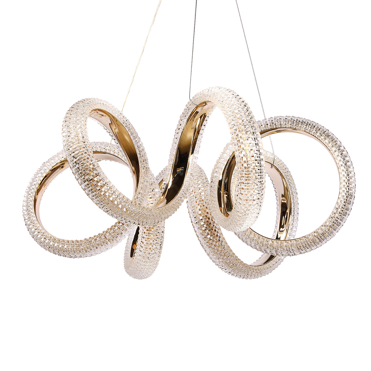 Светильник подвесной светодиодный 9232/140W Gold  530 мм 3 реж., пульт S=20м2  VERNER LIGHTING *1