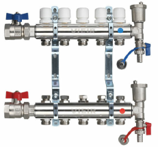 Коллекторная группа VIEIR без расходомера, 4 выхода, с кранами