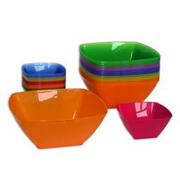 яяяСалатник пластм. 0,8л квадр. арт.350  ("Полимербыт")   *1/86