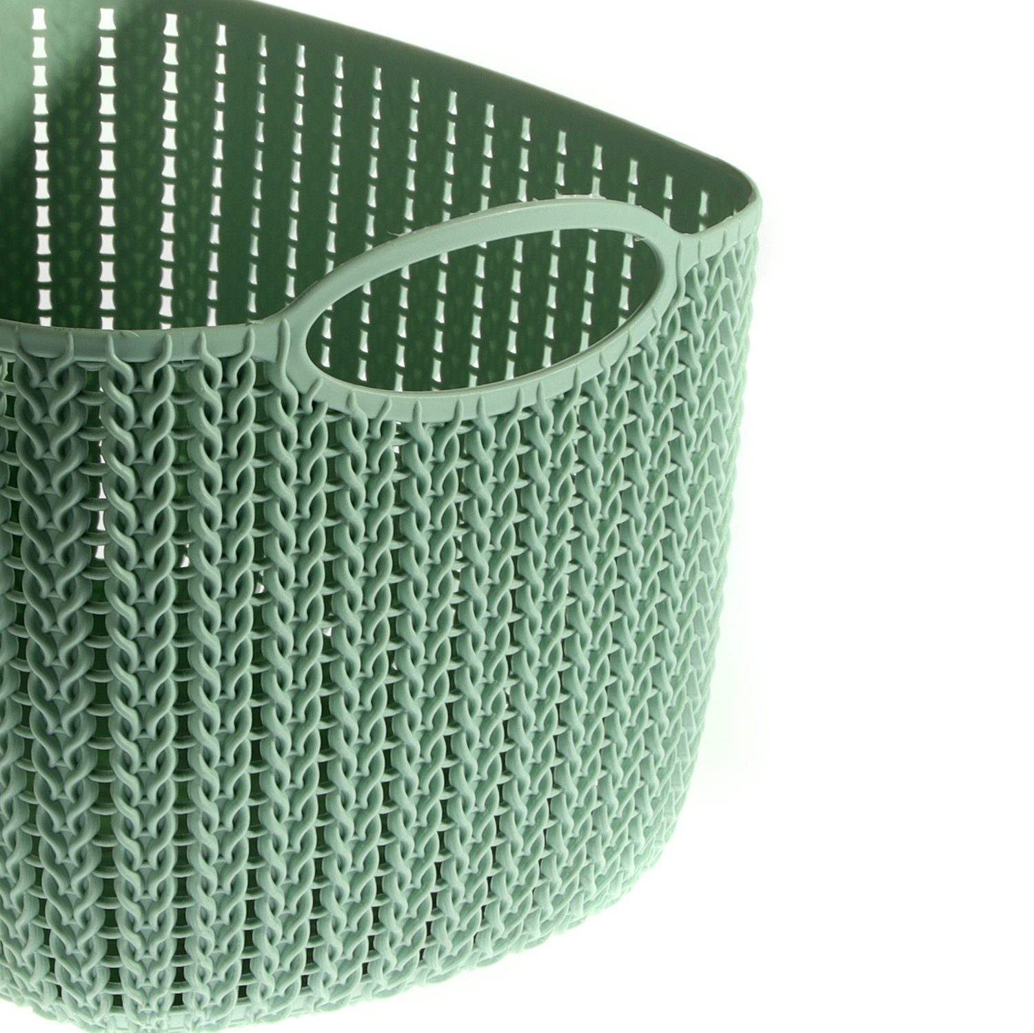 Корзина для хранения пластм. "Вязание" 290х170х190мм 7,0л фисташковый М2381 ("М-Пластика") *1/9