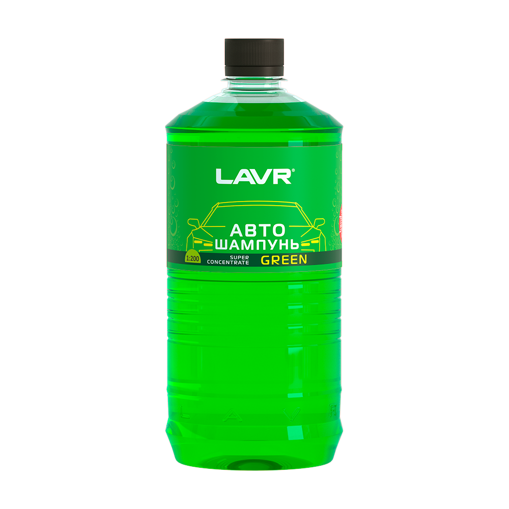 Автошампунь для ручной мойки LAVR Green, 1 л
