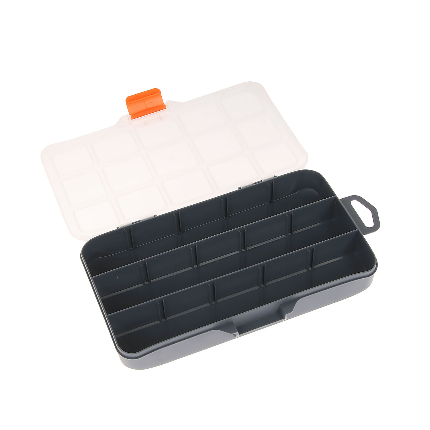 Органайзер д/хранения мелочей пластм. "Expert  8" серо-свинц/оранж. 205х130х33мм BR383110026 *1/17