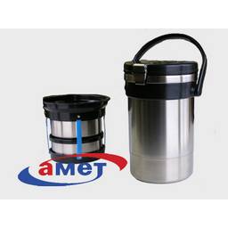 Термос нерж. "АМЕТ" 2,0л "Экспресс" Широкое горло + 2 нерж. судка х 0,6л 1с934 (Аша) *1/6