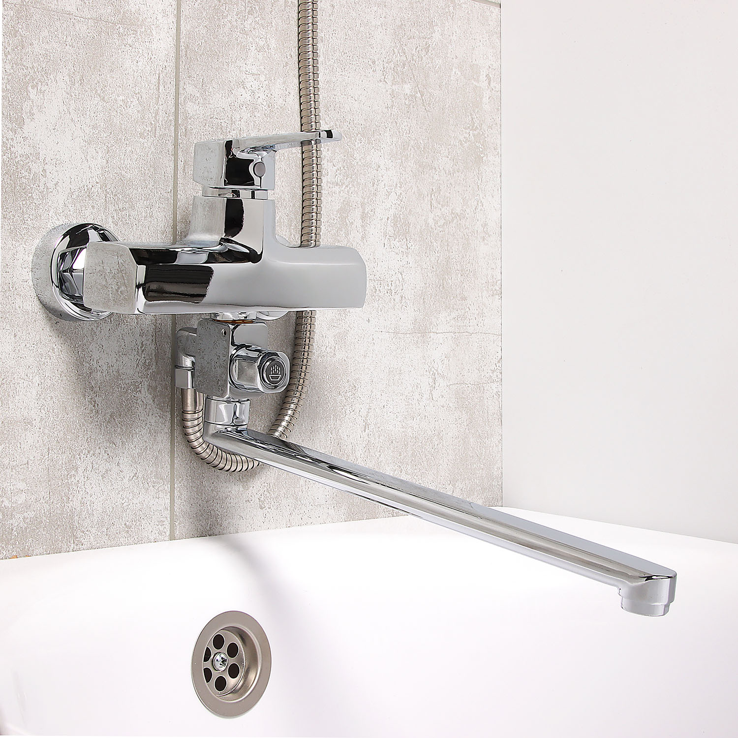 Смеситель для ванны Potato P2140, длинный излив, однорычажный