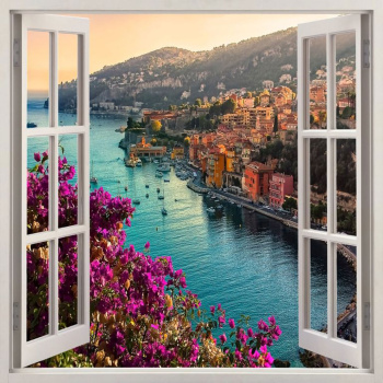 Фотообои Симфония К-196 "Французская ривьера" 1398*1398м (4 листа) *1