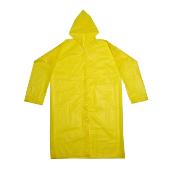 Дождевик-Плащ (EVA) повыш.прочн.,с капюш.,на кнопках шир.75см,дл.120см Желтый EVA005Y(Komfi)