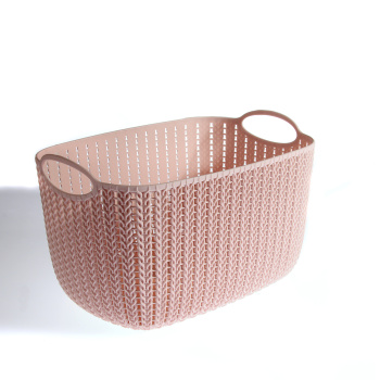 Корзина для хранения пластм. "Вязание" 290х170х190мм 7,0л чайная роза М2381 ("М-Пластика") *1/9