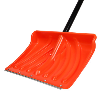 Лопата снегоуб пластик 465*340 с планкой алюм. черенком и V-ручкой "Крепыш" ЦВЕТ  *5 Лопата снегоуб пластик 465*340 с планкой алюм. черенком и V-ручкой "Крепыш" ЦВЕТ  *5