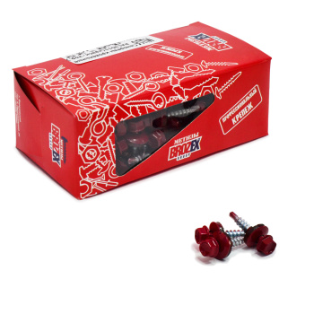 Саморезы кровельные BROZEX коробка 4,8*29 (100шт) RAL 3011 красн-корич *6