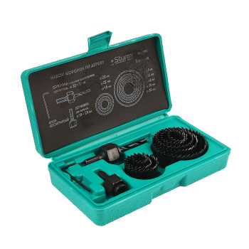 Набор коронок по дереву (19/22/29/32/38/44/51/64, державка/ключ) (5440201) STURM *1/30