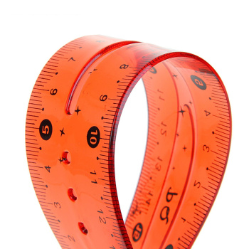 Линейка гибкая силиконовая 15см флюо МИКС 1302051