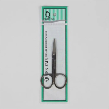 Ножницы маникюр узкие прямые 9*4см серебр пакет QF 1203263